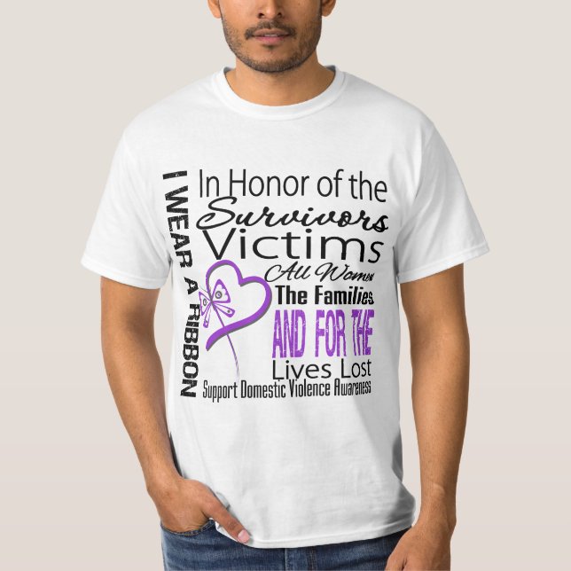 In Honour Tribute Collage Domestic Violence T-Shirt (Front)