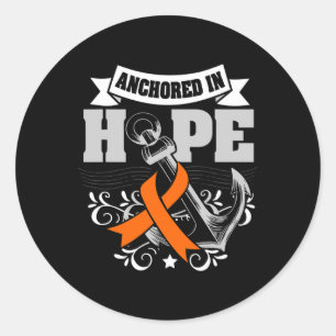 In Hope Leukaemia Cancer Awareness Ribbon Gifts  Classic Round Sticker