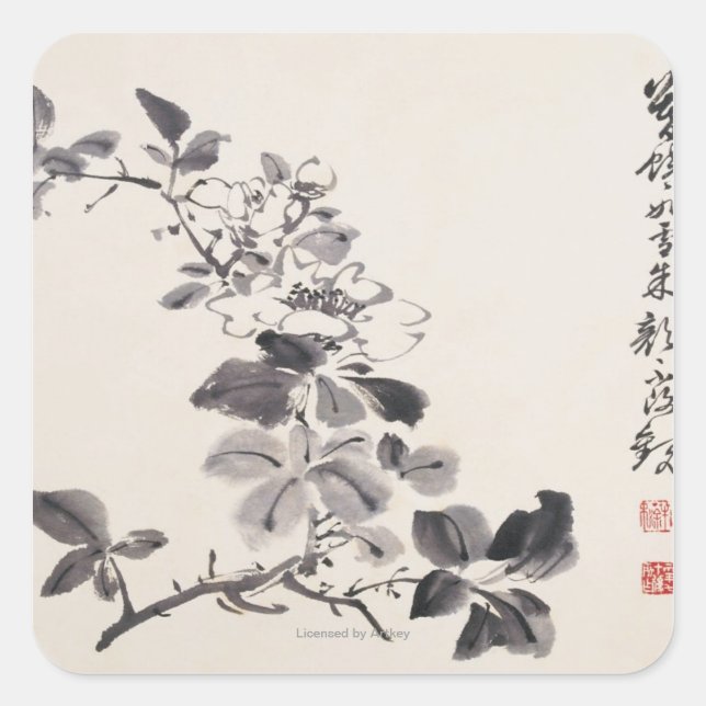 In Imitation of Xu Weiï¿½s Flowers No.5 Square Sticker (Front)