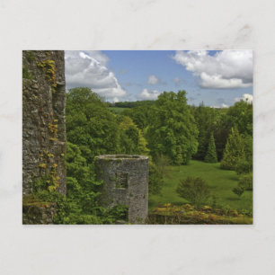 In Ireland, at Blarney Castle a stone tower in Postcard