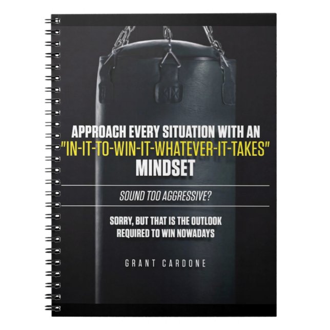 In It To Win It Mindset - Workout Motivational Spiral Notebook (Front)