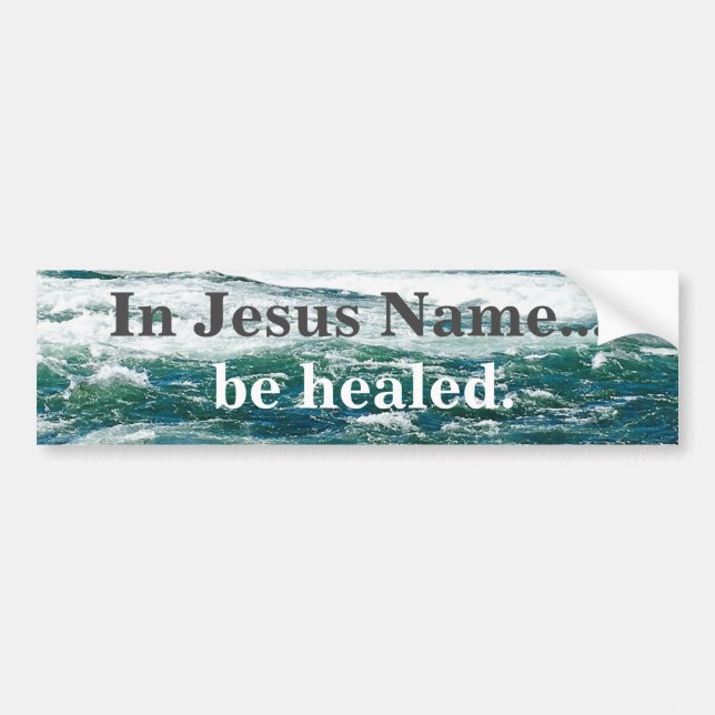 IN JESUS' NAME BUMPER STICKER (Front)