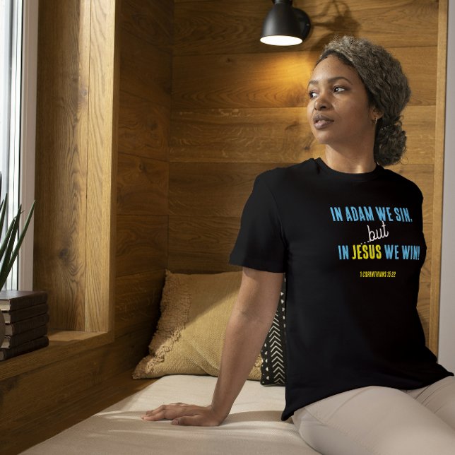 In Jesus We Win | Inspirational phrase Bible Verse T-Shirt (Creator Uploaded)