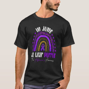 In June We Wear Purple Alzheimer's Awareness Rainb T-Shirt