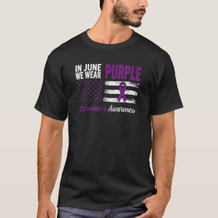 In June We Wear Purple Fight Awareness Alzheimer's T-Shirt