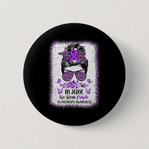 In June We Wear Purple Heimerheimer Awareness Mess 6 Cm Round Badge