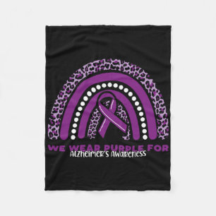 In June We Wear Purple Heimerheimer Awareness Mont Fleece Blanket