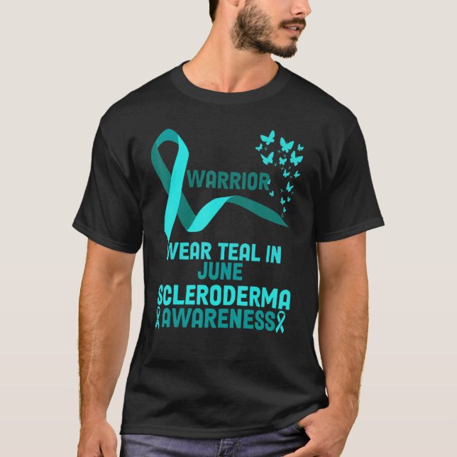In June We Wear Teal Cool Scleroderma Awareness Mo T-Shirt (Front)