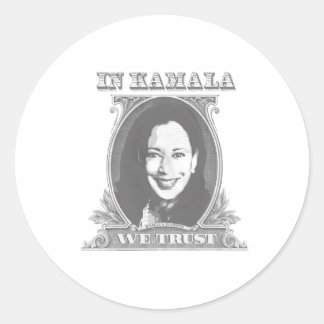 In Kamala We Trust - Kamala Harris Dollar Bill Classic Round Sticker