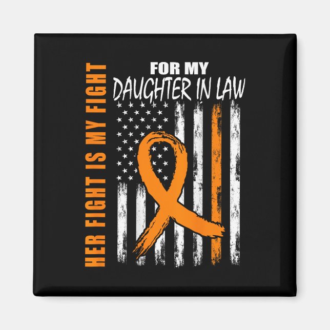 In Law Multiple Sclerosis Awareness Ms Flag On Bac Magnet (Front)