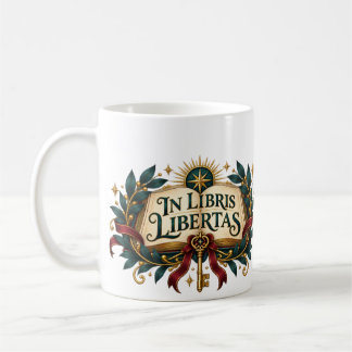 In Libris Libertas Literary Book Lover Coffee Mug