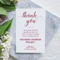 In Lieu Of Favour Charity Donation Burgundy Weddin