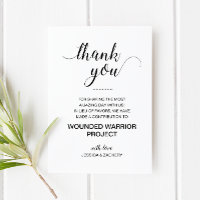 In Lieu Of Favours Charity Donate Thank You Weddin