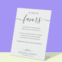 In Lieu of Favours Elegant Wedding Donation