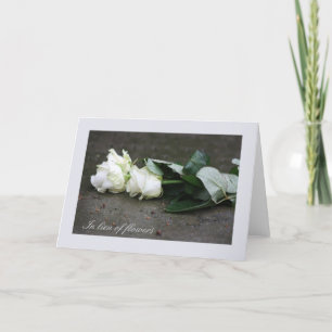 In lieu of flowers card for sympathy/funeral