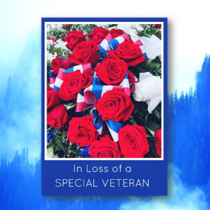 In Loss of a Special Veteran Sympathy Card