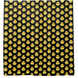 In love emoji shower curtain