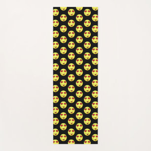 In love emoji yoga mat