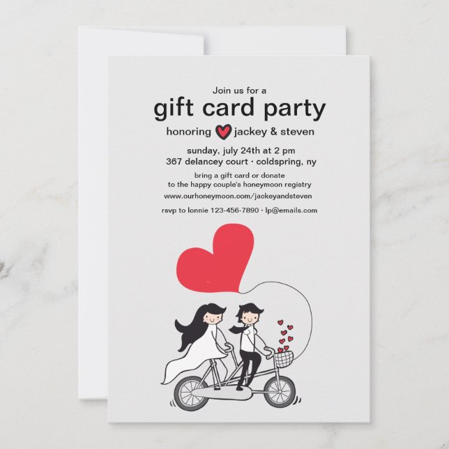 In Love Gift Card Party Invitation (Front)