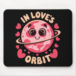 In Love Orbit Mouse Pad
