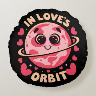 In Love Orbit Round Cushion