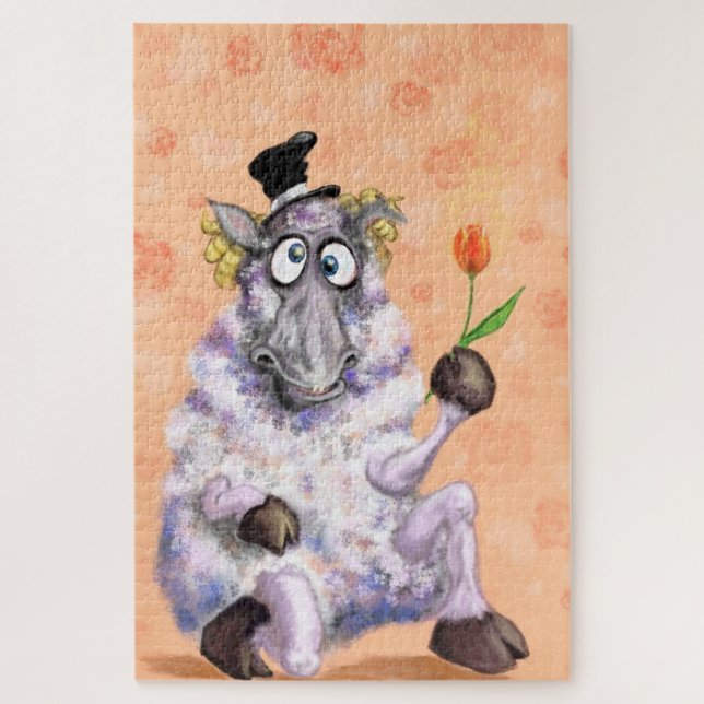 In Love Ram - Romantic - Add Your Text / Name Jigsaw Puzzle (Vertical)