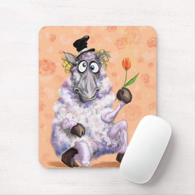 In Love Ram - Romantic - Add Your Text / Name Mouse Pad (With Mouse)