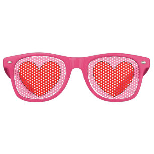 In Love Red Hearts Valentine's Day 4Kelly Retro Sunglasses