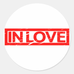 In love Stamp Classic Round Sticker