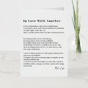 In love with another love poem  foil greeting card