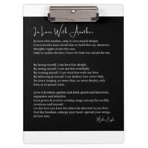 In love with another love poem poster wall art clipboard