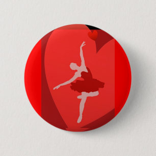 In Love With Ballet 6 Cm Round Badge