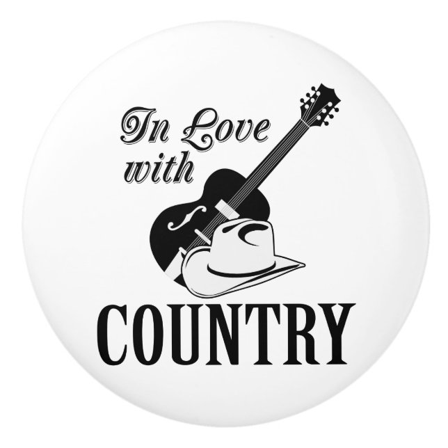 In love with country ceramic knob (Front)