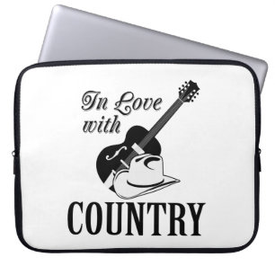 In love with country laptop sleeve