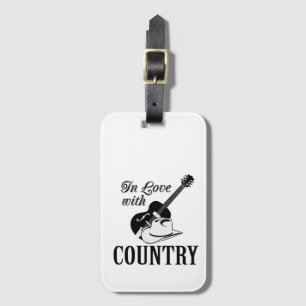 In love with country luggage tag