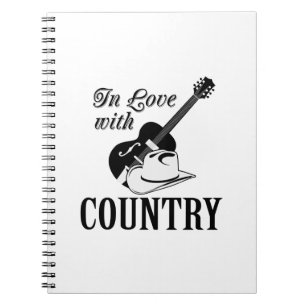 In love with country spiral notebook
