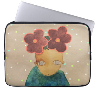 In love with flowers laptop sleeve