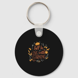 In Love With Learning Autumn Teacher Fall  Key Ring