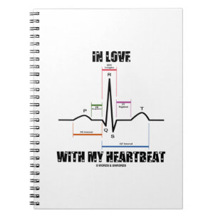 In Love With My Heartbeat (Electrocardiogram) Spiral Notebook