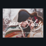 In Love with Script Wedding Save the date<br><div class="desc">Elegant and modern photo save the date featuring a beautiful script font.</div>