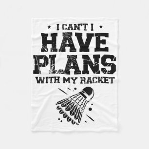 In Love With Shuttle Badminton Player Shuttle Rack Fleece Blanket