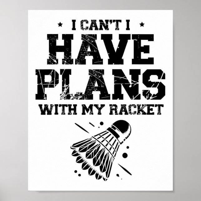 In Love With Shuttle Badminton Player Shuttle Rack Poster (Front)