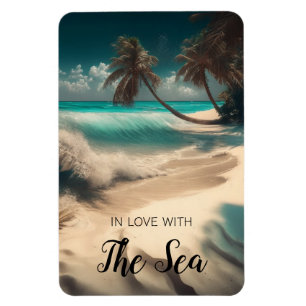 In Love with the Sea Tropical Art Magnet