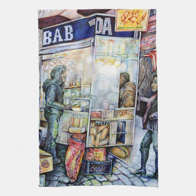 In Love with Trouble, And In Trouble with Love Tea Towel (Vertical)