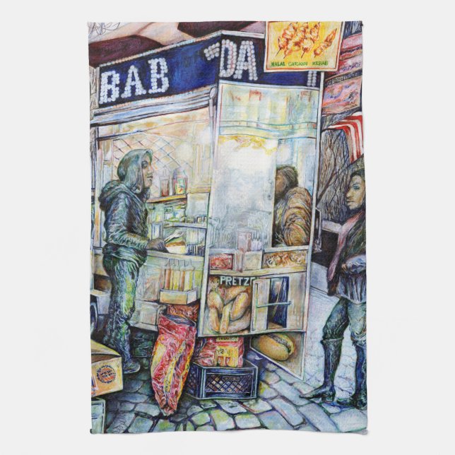 In Love with Trouble, And In Trouble with Love Tea Towel (Vertical)