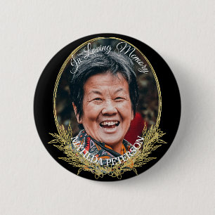 In Loving Memory 1 Photo Funeral 6 Cm Round Badge