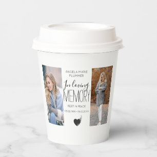 In Loving Memory 2 Photo Collage Memorial Paper Cups