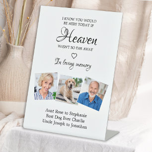 In Loving Memory 3 Photo Memorial Wedding Pedestal Pedestal Sign