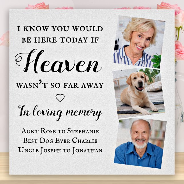 In Loving Memory 3 Photo Memorial Wedding Poster (Creator Uploaded)