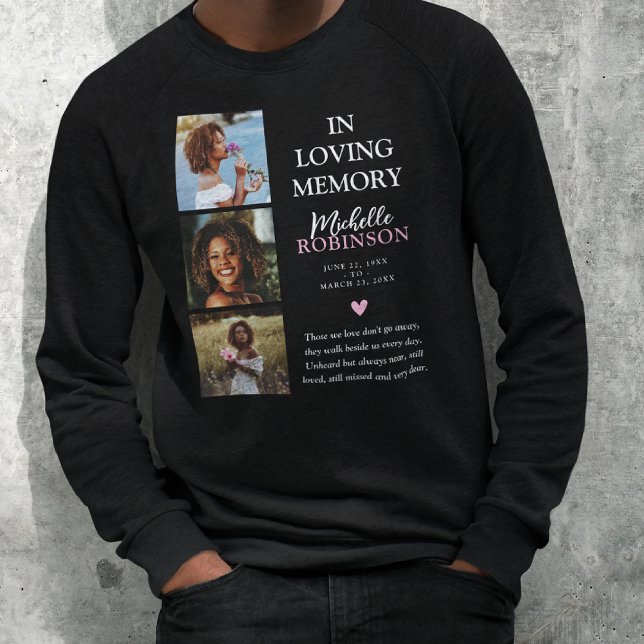 In Loving Memory 3 Photo Tribute Sweatshirt (Creator Uploaded)